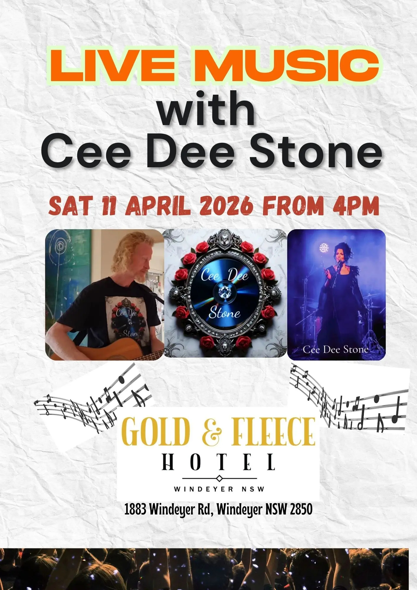 Cee Dee Stone Live Music 11 April 2026