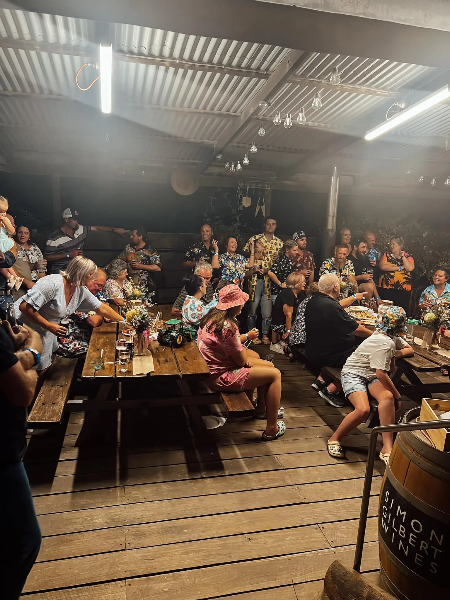 croud in the party room