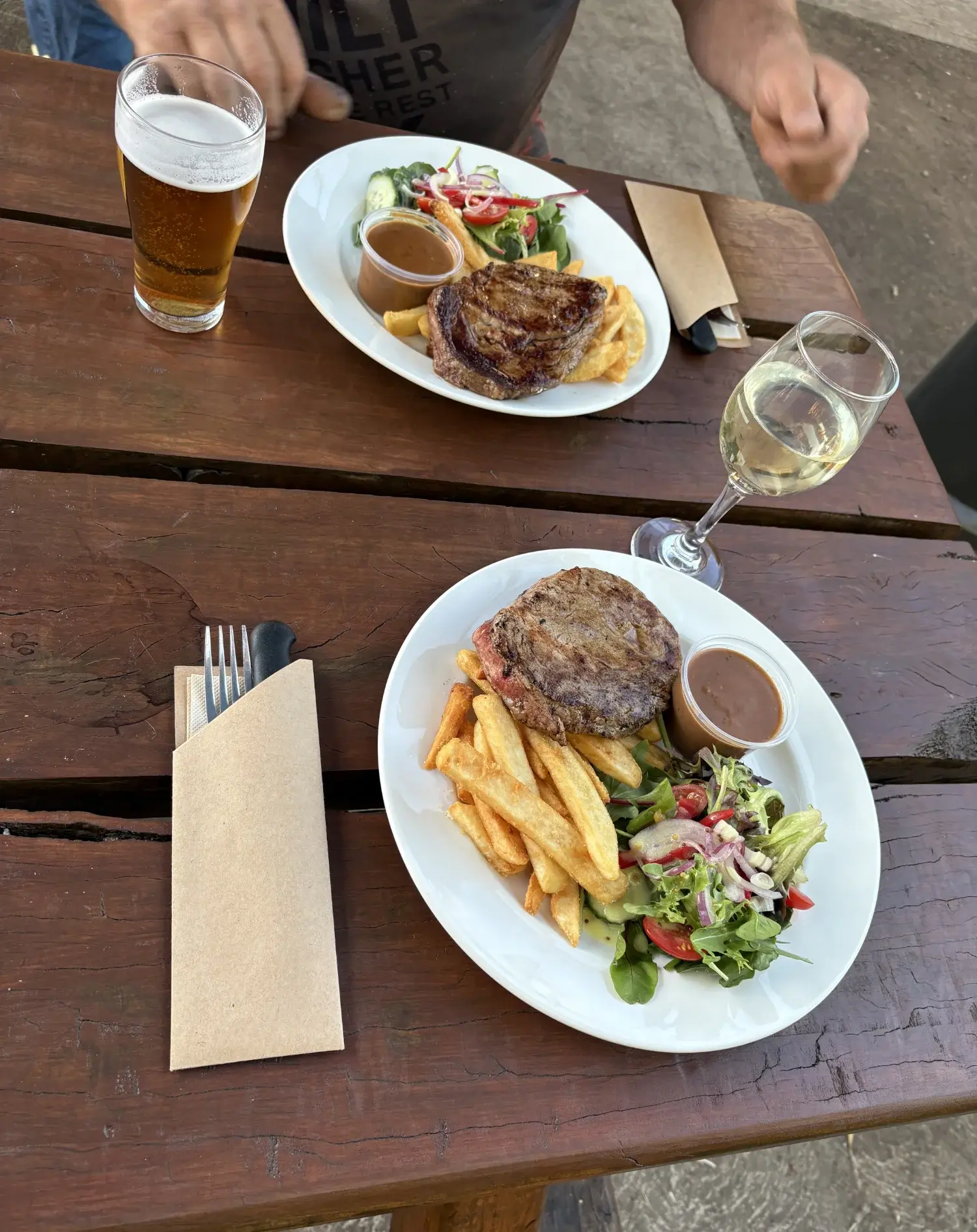 steak meals and drinks